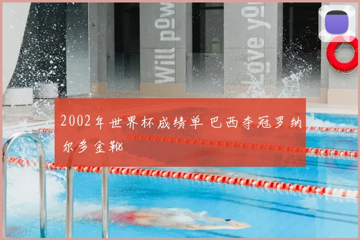 2002年世界杯成绩单 巴西夺冠罗纳尔多金靴